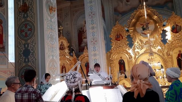 Тропарь воскресный знаменного распева. Глас 5-й (гарм. П. Турчанинов). Регент Ирина Филатова. смотреть онлайн