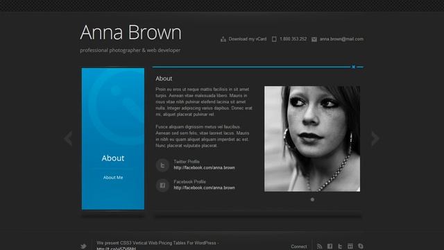 Cascade - Personal vCard WordPress Theme: Add slider смотреть онлайн