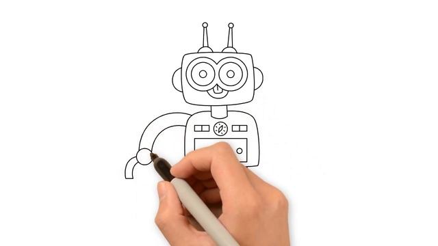 Як намалювати робота |How to Draw Robot | Kids Art Drawing Lesson смотреть онлайн