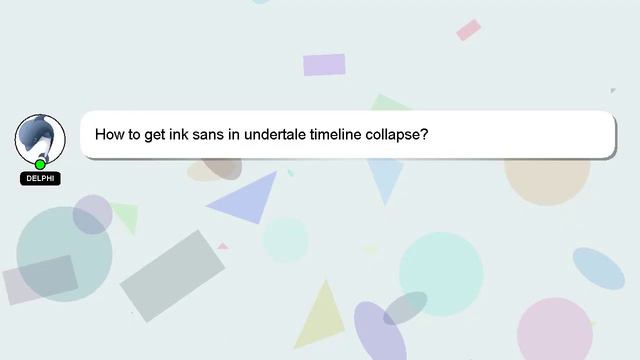How to get ink sans in undertale timeline collapse? смотреть онлайн