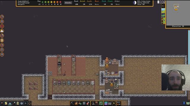 Dwarf fortress 50.03 Как настроить работы для старта. смотреть онлайн