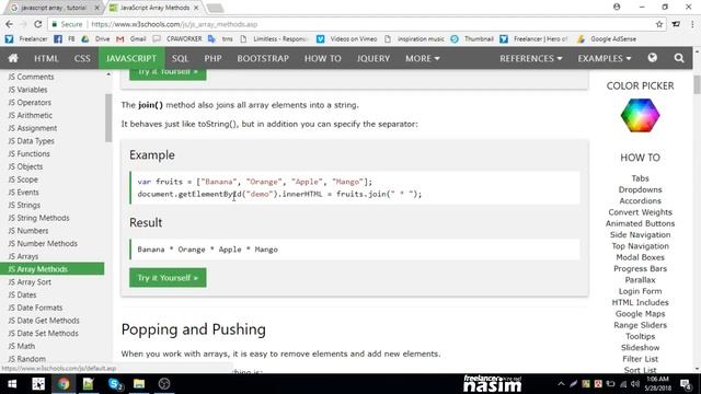 Java Script Tutorial | javascript array 2 | Part 16 | Freelancer Nasim смотреть онлайн