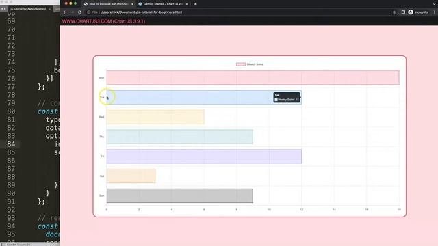 How To Increase Bar Thickness in Horizontal Bar Chart in Chart JS смотреть онлайн