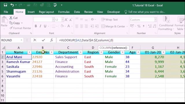 How to use VLOOKUP on Multiple Columns || Excel Formulas and Functions || EXCEL TAMIL смотреть онлайн