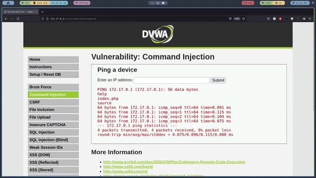 Exploring DVWA Security(Part 2 - Command Injection) смотреть онлайн