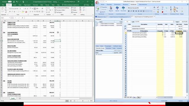 CostX Coffee Break Webinar - Import Workbook From Excel смотреть онлайн
