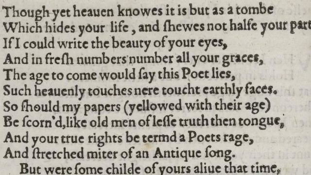 Shakespeare's Sonnet 17 in Early Modern Pronunciation: "Who will believe my verse in time to come?" смотреть онлайн