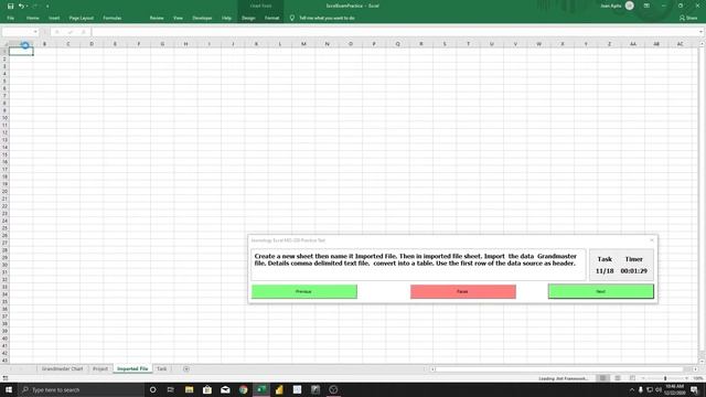 Excel 2019 MO-200 Practice Exam Ep 1 смотреть онлайн