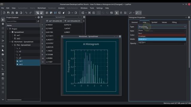How To Make a Histogram in LabPlot смотреть онлайн