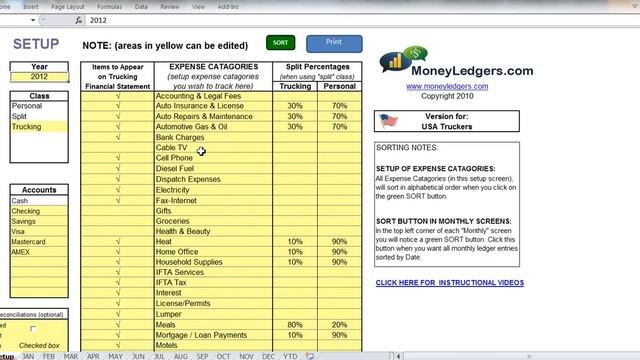 Easy Bookkeeping Spreadsheet for USA Truck Drivers / Owner Operators смотреть онлайн