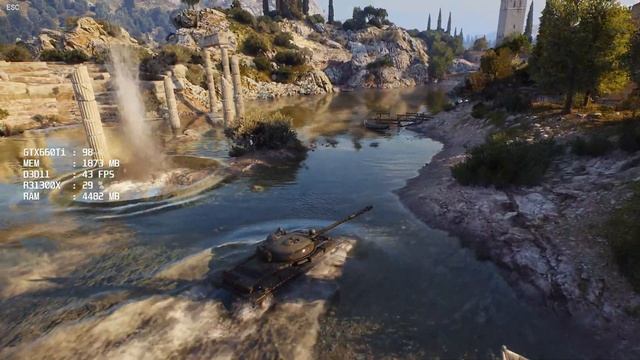 FPS Teszt:ASUS GTX 660 Ti DirectCU + Ryzen 3 1300X:World ofTanks enCORE engine test смотреть онлайн