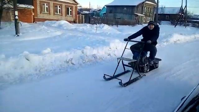 Финские сани на гусеничном ходу. (А ЧТО ТАК МОЖНО БЫЛО?) смотреть онлайн