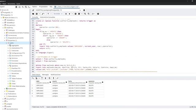 TRIGGERS EN POSTGRESQL | Implementación en una Base de Datos смотреть онлайн