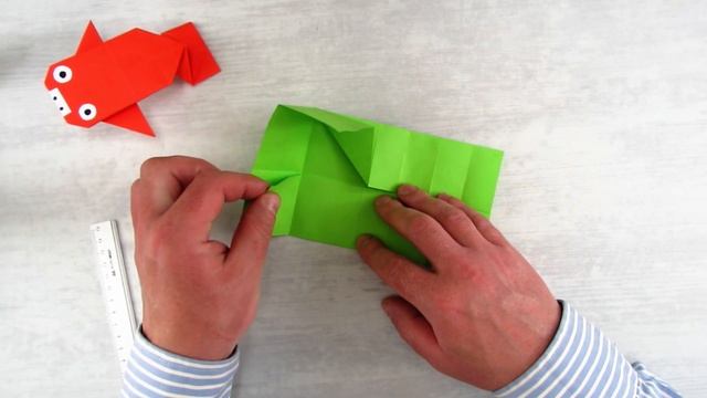 Оригами кит который прыгает /  Origami-Wal, Der Springt / Origami Baleine Qui Saute /