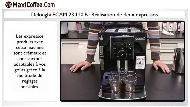 Préparation de deux expressos - Delonghi ECAM 23.120.B | Les Tutos MaxiCoffee смотреть онлайн