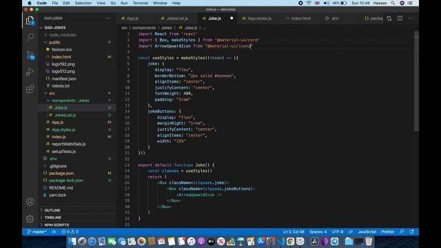 Creating a Dad Jokes Web App With React JS And Material UI - Part 4 - Creating A Joke Component смотреть онлайн