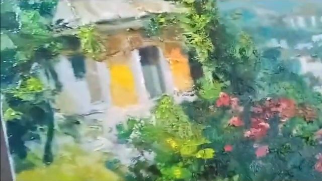 Картина летний этюд маслом на холсте «Ялта» 40 х 30 см смотреть онлайн