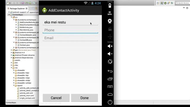 Android Tutorial SQlite Database Contact смотреть онлайн