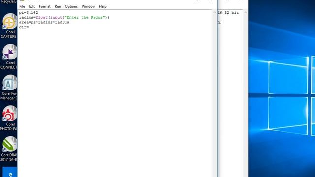 Program to find the Area and circumference of circle in python смотреть онлайн