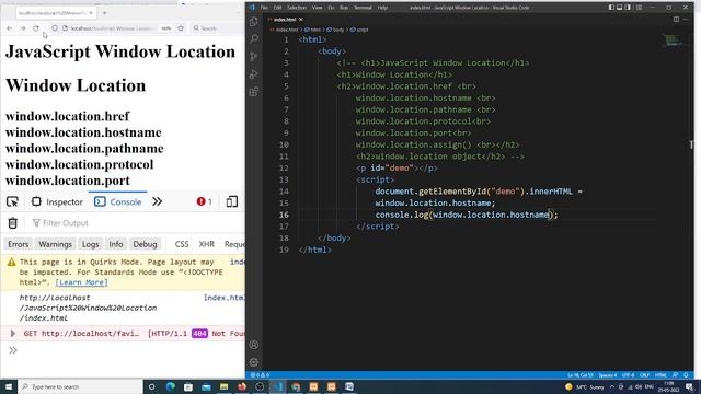 JavaScript Window Location смотреть онлайн