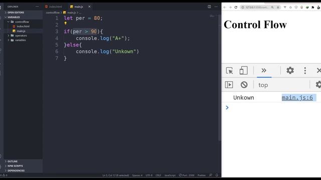 008-JavaScript | Control Flow | If Else if | JavaScript For Beginners | Somali смотреть онлайн