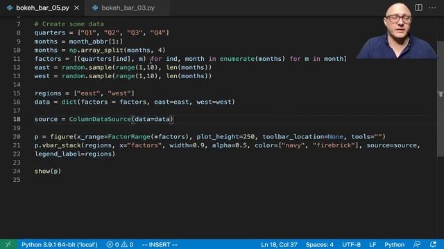 Bokeh: Stacked Bar Charts смотреть онлайн