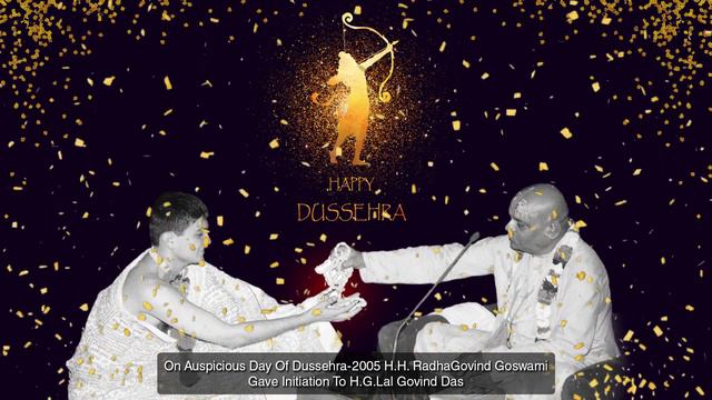 Happy Dussehra | H.H. Radha Govind Goswami Gave Initiation & Instruction To H.G. LalGovindDas смотреть онлайн