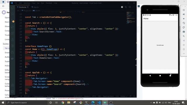 How to implement Tab Navigation in React Native Typescript ? смотреть онлайн