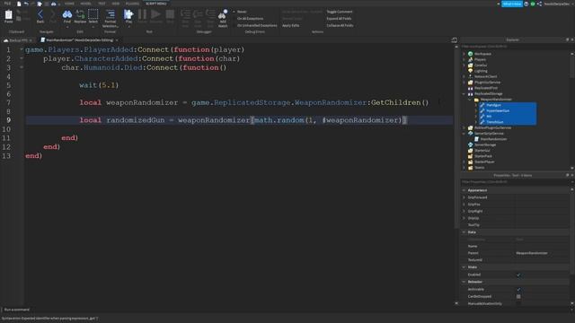 [DESCRIPTION!] ROBLOX STUDIO | How to make a Weapon Randomizer on Death [Like Arsenal] смотреть онлайн