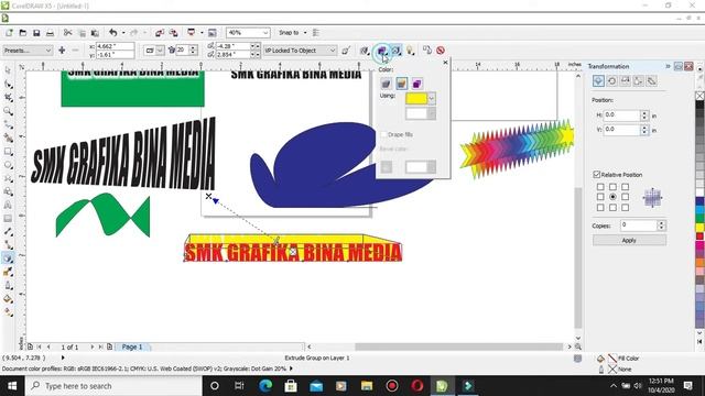 Mater penggunaan toolbox CorelDraw || SMK Grafika Bina Media || Desain Grafika смотреть онлайн