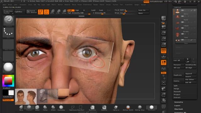 Создание Low poly головы.Painting в Z-Brush,оптимизация и экспорт смотреть онлайн