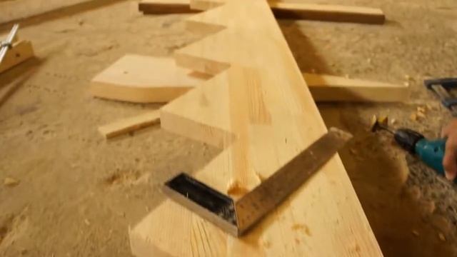Предсборка лестницы. Сосна и Цельно ламельная лиственница. Для Олега смотреть онлайн