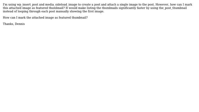 Wordpress: Set (featured) thumbnail for post? смотреть онлайн