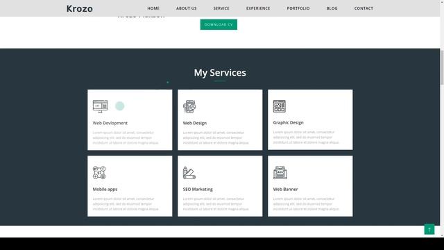 Krozo - React Personal Portfolio Template freelancer onepage смотреть онлайн
