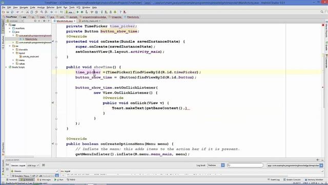 Android Tutorial for Beginners 25 # Android TimePicker смотреть онлайн