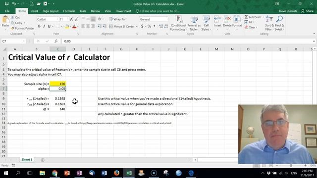 How to Calculate the Critical Value of r in Excel смотреть онлайн