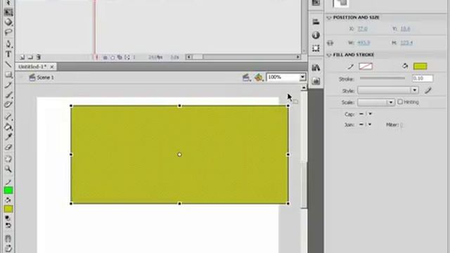 019 Масштабирование объекта в Adobe Flash CS4 смотреть онлайн