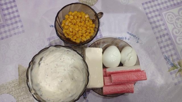 3 рецепта салатов на Новый Год ☆ Салат с крабовыми палочками смотреть онлайн