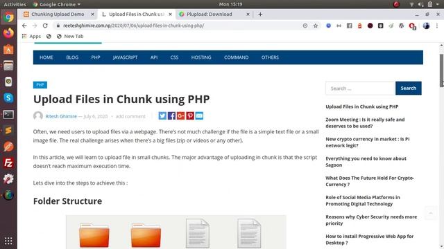 Upload Files in Chunk using PHP and JavaScript смотреть онлайн