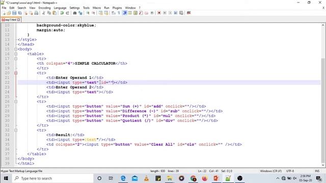 VTU WEB LAB(17CSL77) WEB LABORATORY SIMPLE CALCULATOR OF ARITHMETIC OPERATIONS [EXPERIMENT 1] (L2) смотреть онлайн
