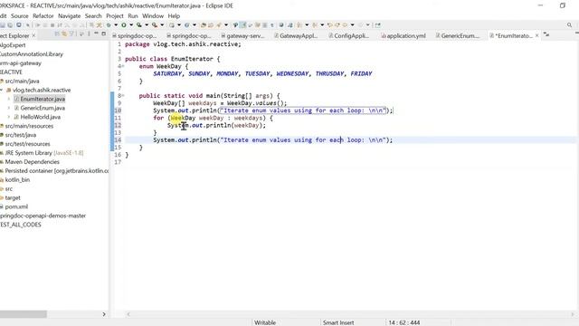 Different ways to iterate over the enum values in java смотреть онлайн