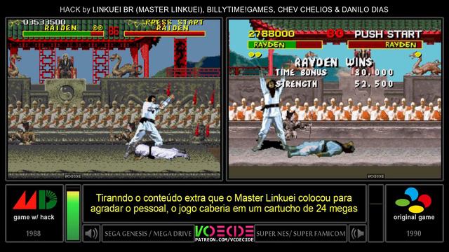 [Hack] Mortal Kombat (Sega Genesis vs SNES) Side by Side Comparison - Dual Longplay | VCDECIDE смотреть онлайн