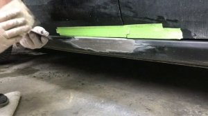 Как восстановить мятый порог. Локальный ремонт порога. Работа споттером. Toyota Corolla. Часть 2.