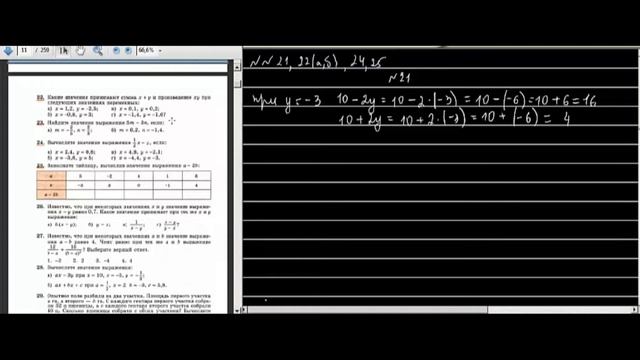 Решения заданий (ГДЗ) номер 21, 22(а,б) из учебника Алгебра 7 класс Макарычев Миндюк смотреть онлайн