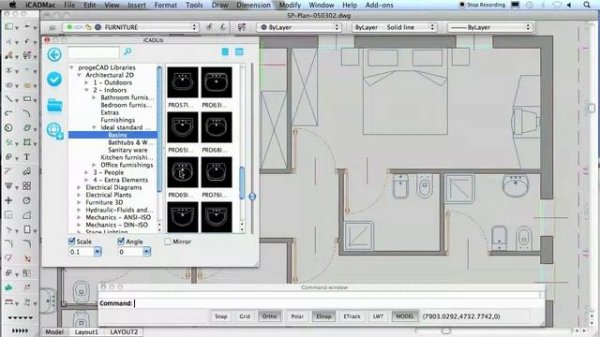 iCADMac DWG Block Manager for organizing your 2d and3d Blocks and Symbols