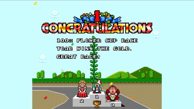Super Mario Kart Hack: F1 Tracks / in HD 16:9 / SNES / bsnes смотреть онлайн