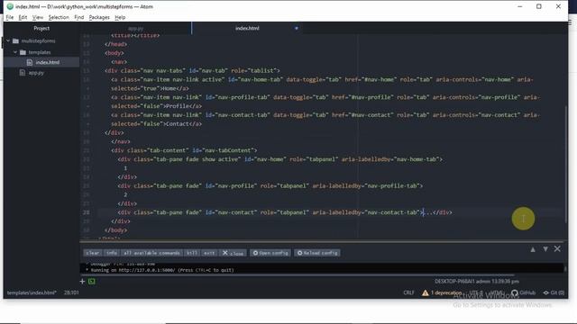 Multi-Step Form Submission using Python Flask and Bootstrap4 tabs/pills смотреть онлайн