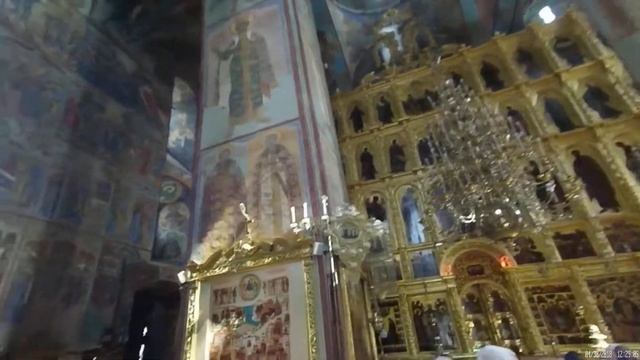Сергиев Посад, Троице-Сергиева Лавра, Успенский собор внутри, Часть 1 смотреть онлайн