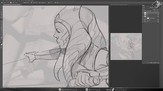 Making a Drawing from a VR scene with Gravity sketch - The Mandalorian and Ahsoka смотреть онлайн