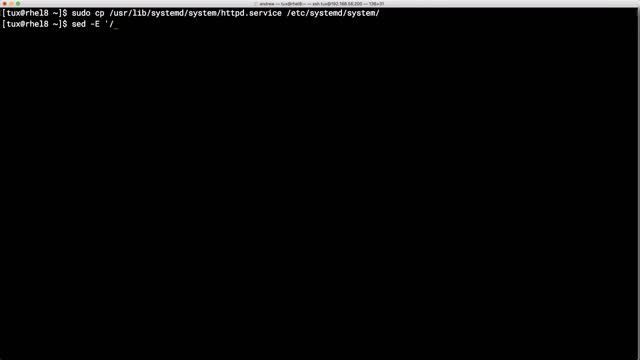 RHCSA 8 - Cleaning SystemD Unit Files Using Sed смотреть онлайн